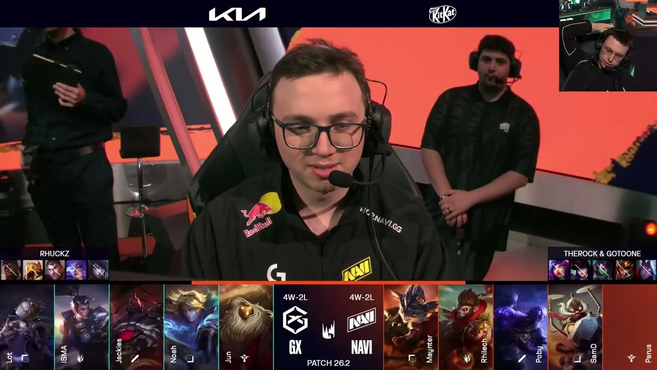Draft competitivo de League of Legends em uma transmissão